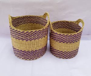 Juego de 2 Cestas de Alta Calidad, Cestas de Mimbre Natural Negro, Diseño Moderno, para Almacenamiento y Organización del Hogar, de Vietnam - Product Image 4