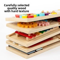 Jeu mural multifonctionnel en bois pour l'éducation précoce des bébés, développement cognitif et exploration pour enfants, jouet d'éveil pour développer la motricité fine