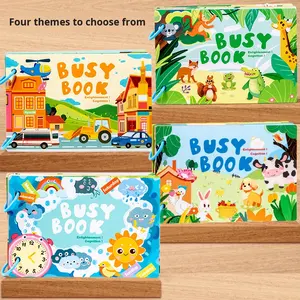 HURREE Quiet Book – Livre d'activités sans découpe pour <span class=keywords><strong>la</strong></span> reconnaissance <span class=keywords><strong>des</strong></span> chiffres et <span class=keywords><strong>des</strong></span> lettres, en papier détachable, pour l'éveil et l'apprentissage précoce <span class=keywords><strong>des</strong></span> bébés et <span class=keywords><strong>des</strong></span> enfants - Product Image 3