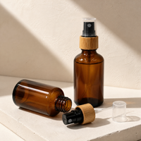 Flacon pulvérisateur de parfum en verre Boston rond de luxe personnalisé, vide, 50 ml, 100 ml, pour parfums et brumes corporelles, avec pompe