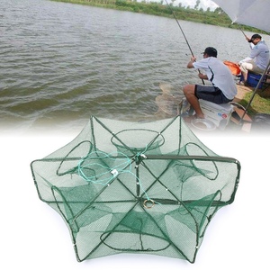 Red de pesca plegable hexagonal, 6 agujeros, red de pesca, jaula para camarones, trampa para pececillos, cebos para cangrejos, red trampa de malla - Product Image 5