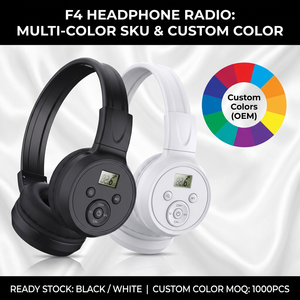 Casque audio portable avec radio FM à puce DSP, large plage 50-108 MHz, affichage numérique, autonomie de 24h, pliable, FBA - Product Image 5
