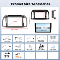 Radio para Auto Android de 9'' Podofo para Micra III/March III K12 2002-2010, Qualcomm 8 Núcleos, 4+64G, CarPlay/Android Auto Inalámbrico, WiFi, 4G