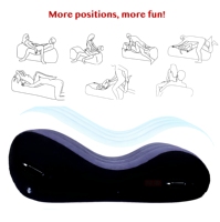 Canapé gonflable pour couples Kamasutra, oreiller en forme de S, poignées double face, accoudoirs sensuels, matelas de soutien pour positionnement
