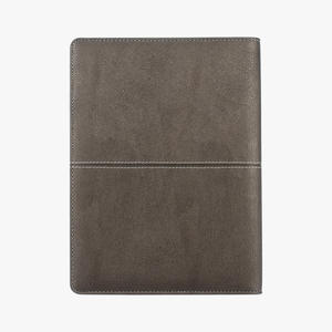 Carnet de notes professionnel à feuilles mobiles, multifonctionnel, avec poches intérieures, personnalisé, gris cendré, finition pierre. - Product Image 2