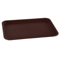 Plateau rectangulaire en plastique, pour la restauration rapide, noir, vente en gros, livraison gratuite en chine