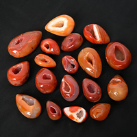 Vente en gros de cristaux d'oeufs de cornaline en géode d'agate rouge naturelle de haute qualité