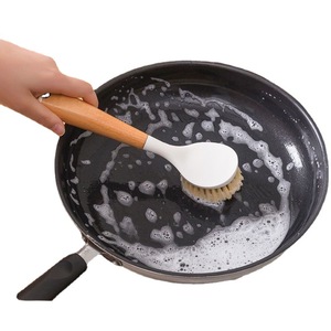 Natural Sisal Pot <b>Scrubbing</b> <b>Brush</b> With Wooden Handle Anti Scratch For Cleaning Pots And Dishes - Product Image 4