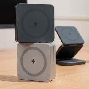 Cargador Inalámbrico Magnético Plegable 3 en 1 de <span class=keywords><strong>Carga</strong></span> Rápida de 15 W para iPhone, Reloj iPhone, AirPods, Samsung <span class=keywords><strong>Galaxy</strong></span> <span class=keywords><strong>Buds</strong></span> - Product Image 1