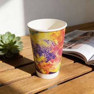 Vasos de Papel Impresos Personalizados Desechables para Café y Bebidas, Ecológicos, a Prueba de Fugas, de Grado Alimenticio - Product Image 1