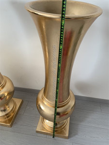 Jarrón de oro alto de alta calidad, centros de mesa grandes para bodas, centros de mesa florales, jarrones dorados para decoraciones de boda, venta al por mayor - Product Image 4