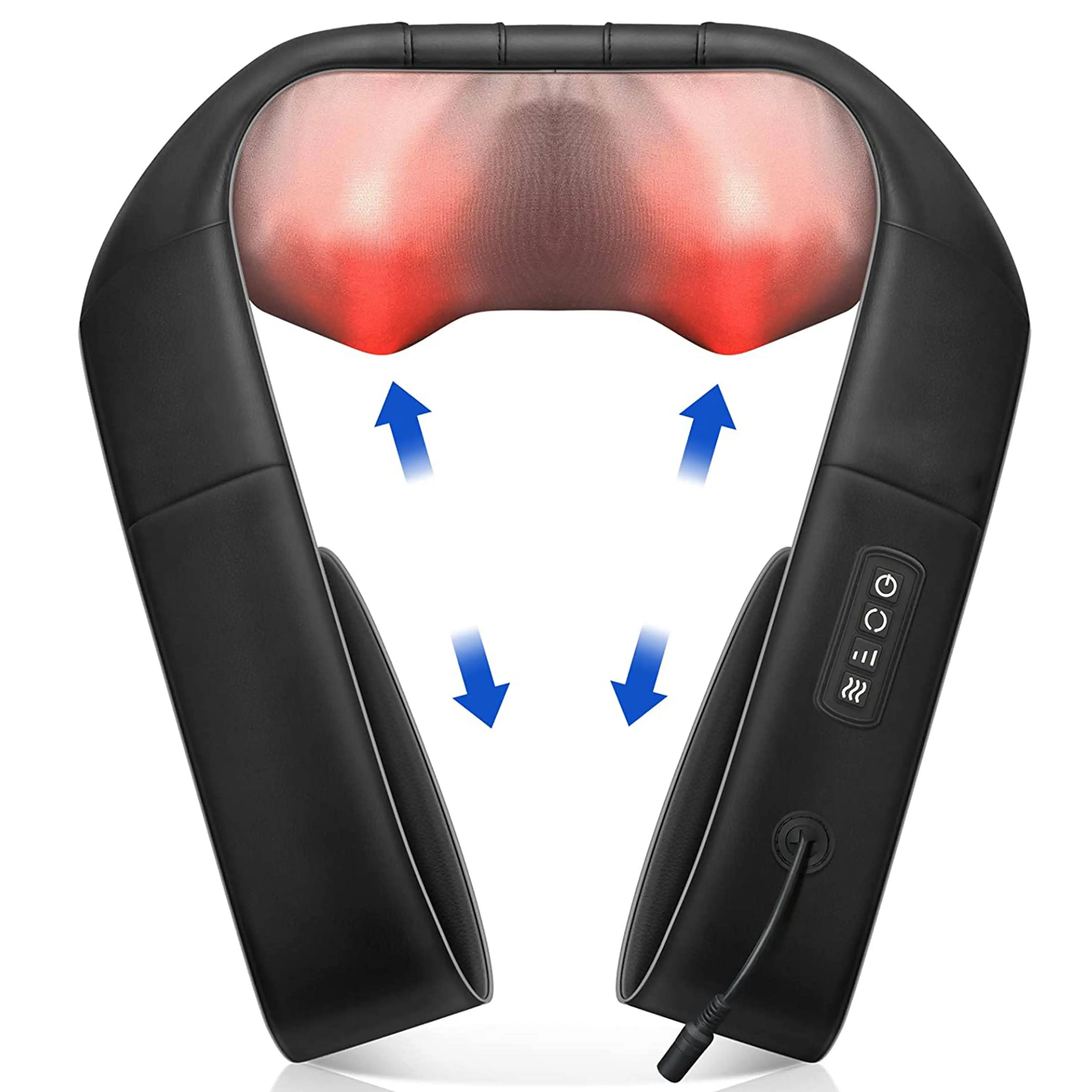 Nieuw Product 2024 Multifunctioneel Draadloos Nekmassageapparaat Diep Weefsel 3d Kneden Met Verstelbare Bandjes Schouderrugpijnverlichting