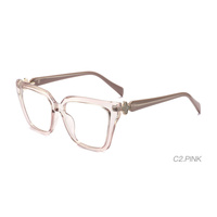Lunettes carrées ultra-légères et durables pour femmes, montures de lunettes de vue tendance en acétate TR et matériaux mixtes, confortables et élégantes