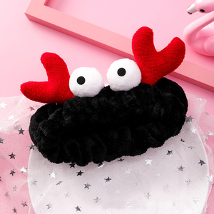 कोरियन शैली के प्यारा कार्टून एमिनल हेयर बैंड प्यारा वाशबल क्रैब हेडबैंड मेकअप फेस वॉश माइक्रोफाइबर स्पा हेयरबैंड - Product Image 3