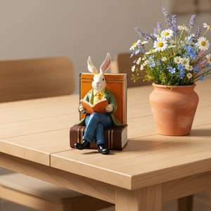 Statue de lapin de Pâques pour cour extérieure, ornements de balcon, décoration de jardin, artisanat en résine, cadeaux de festival - Product Image 2