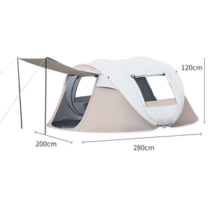 Tenda da Campeggio Familiare <span class=keywords><strong>per</strong></span> 5-8 Persone in Tessuto Oxford, 4 <span class=keywords><strong>Stagioni</strong></span>, 1 Camera da Letto, 1 Soggiorno, Impermeabile, Portatile <span class=keywords><strong>per</strong></span> Esterni - Product Image 5