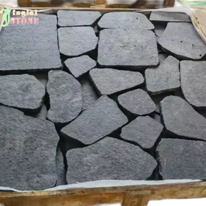 Zwart Graniet Willekeurige Plavuizen Zwart Basalt Steen Gek Patroon Straatsteen Voor Oprit Buiten Tuin - Product Image 1