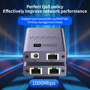 Hot bán hoạt động 1000Mbps 1 trong <span class=keywords><strong>2</strong></span> out Port PoE Mạng Extender RJ45 Mạng chuyển đổi Extender cho IP Camera POE chuyển đổi - Product Image 6
