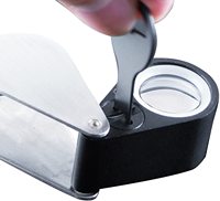 30X Mini Foldable Jeweler Magnifier with 6 LED UV Lights Portable Jewelers Eye Loop Loupe Magnifying Glasses for Diamonds Gems