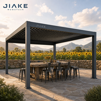 Jiake 6063-T5 Aluminium-Pergola mit Motorisiertem Lamellendach für Bauernhof-Hinterhof, Garten, Terrasse, Outdoor-Pavillon