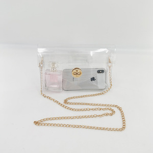 Nouveau <span class=keywords><strong>sac</strong></span> à <span class=keywords><strong>bandoulière</strong></span> transparent pour téléphone <span class=keywords><strong>portable</strong></span> approuvé par le stade avec sacs à main à chaîne - Product Image 5
