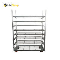 Transport de jardin stockage métal acier plante fleur magasin présentoir avec 4 roues