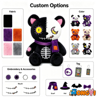 Porte-clés en peluche personnalisé, du concept au produit fini, nous proposons des services OEM pour créer des jouets en peluche d'animaux personnalisés