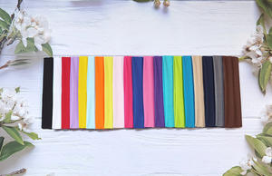 عصابة رأس رياضية عالية المرونة من Go Party بـ 21 لونًا، إكسسوارات شعر لليوجا، وشاح عريض الحواف بلون سادة لامتصاص العرق، ربطة شعر بتصميم عمامة - Product Image 5