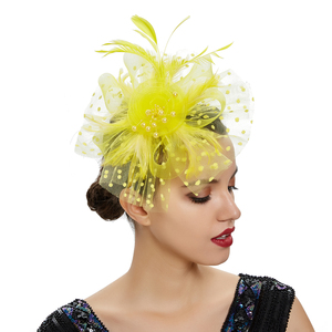 Hot Selling Fancy Charming Elegant Mesh Fascinator Feather Versatile Comfortable Soft Adjustable All Season Women Party Hair - Product Image 5