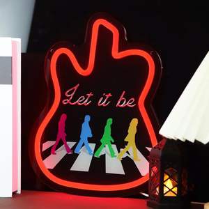 Quatre personnes feux de marche chambre guitare LED mur Art éclairer salle de jeu homme grotte décor Fans cadeaux <span class=keywords><strong>groupe</strong></span> de <span class=keywords><strong>rock</strong></span> personnalisé enseigne au néon - Product Image 6