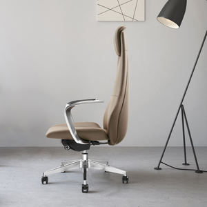 Silla de Oficina Ergonómica de Cuero de Primera Calidad para Gerentes, Silla Ejecutiva de Cuero de Lujo Moderna - Product Image 2