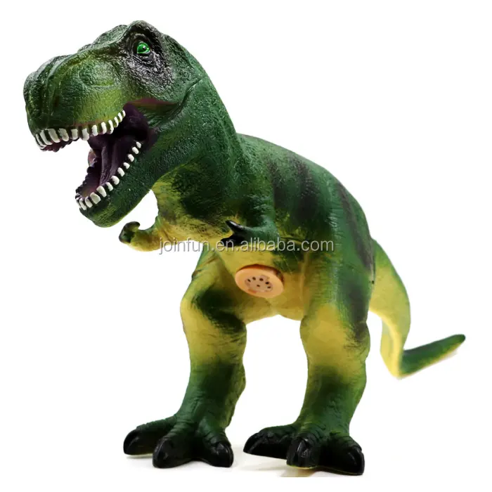 Kustom Membuat Mainan Karakter Dinosaurus Vinil Pvc Hijau dan Kuning