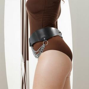 เข็มขัดรัดเอวสุดเซ็กซี่สำหรับผู้หญิงแฟชั่นพร้อมสายรัดถุงเท้ายาวหนัง PU พร้อมสายรัดถุงน่องโลหะสำหรับงานปาร์ตี้คอสเพลย์พังก์เข็มขัดร่างกาย - Product Image 3