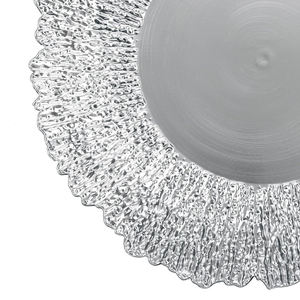 Platos Base de Plástico, Platos Base Decorativos Redondos Brillantes de 13 Pulgadas Reutilizables para Platos de Cena, Ideales para Bodas - Product Image 2