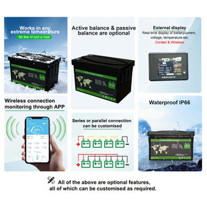 9000サイクル 12V 100Ah 半固体状態LiFePO4バッテリー ソーラーオフグリッドシステム マリンRVキャンプ用エネルギー貯蔵 - Product Image 5