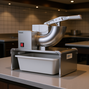 Máquina comercial para hacer hielo raspado Vevor de 350W, acero inoxidable, trituradora de hielo eléctrica de 4 cuchillas con contenedor reemplazable para hielo raspado - Product Image 2