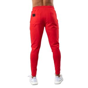 95% хлопковые 5% эластан красные пустые штаны для бега для мужчин на заказ спортивные штаны оптом мужские узкие тренировочные брюки - Product Image 3