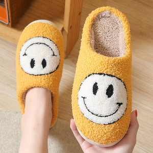 Chaussons en peluche chauds pour dames, intérieur, extérieur, fourrure pour femmes et filles, sourire, visage souriant, vente en gros - Product Image 6