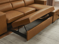 Ensemble de canapés sectionnels modernes en cuir, minimalisme, compression sous vide, salon, villa, vente en gros, premium, complet