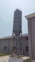 Silo mobile en acier inoxydable pour cendres de soude avec filtre de ventilation et convoyeur à vis sans fin pour centrale à béton
