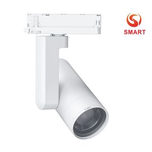 Foco de Riel COB de Aluminio Comercial Moderno e Inteligente, Montaje en Superficie, Zoom Ajustable, Regulable, Luz Blanca Ajustable (2700K-6000K), Alto CRI - Product Image 1