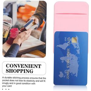Porte-cartes adhésif pour téléphone portable, autocollant personnalisé pour l'arrière du téléphone, adhésif 3M, étui extensible pour cartes de crédit - Product Image 4