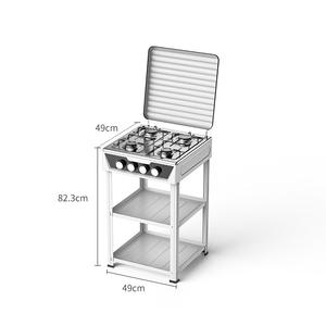 Réchaud à <span class=keywords><strong>gaz</strong></span> extérieur à quatre yeux avec trépied Bureau multifonctionnel européen Simple avec couvercle Four de style européen Portable - Product Image 3