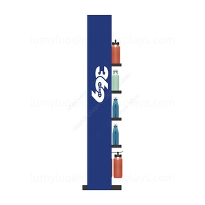 Stainless Steel <b>Bottle</b> Promotional Floor Display Metal Stand with Shelves for <b>Thermos</b> & <b>Water</b> <b>Bottles</b> Supermarket Retail Stores - Product Image 4