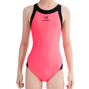 2024年卸売キッズノースリーブ水着女の子カジュアルカスタムロゴ水着ワンピースビーチウェア水着女の子水着ビキニ - Product Image 2