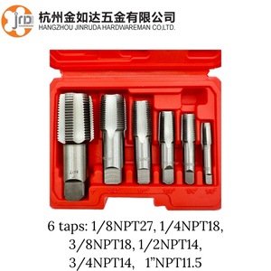 Jeu de 6 tarauds NPT pour réparation de filetages de tuyaux en acier, de 1/8 po à 3/4 po - Product Image 4