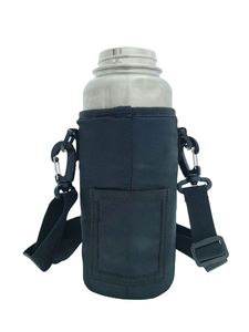 Pochette isotherme en néoprène de couleur marine avec poche pour téléphone, pochette de transport pour la marche, la randonnée, les voyages Sanjin BS24091809 - Product Image 4