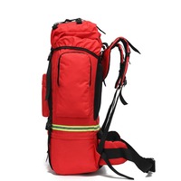 Sac à dos de randonnée grande capacité 65L pour équipe de prévention des incendies forestiers, camping en plein air et tremblements de terre