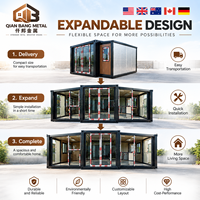 QIANBANG – Maison pliante modulaire moderne à double aile de 20 et 40 pieds, conteneur extensible pour mini-maison – Approvisionnement direct usine