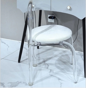 Wholesale Simple Style Bedroom <b>Dressing</b> Furniture LED Round <b>Mirror</b> Makeup <b>Vanity</b> Desk With Storage Drawers - Product Image 6